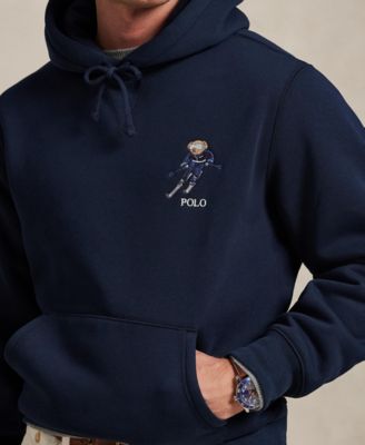 Men's Bear Graphic Long-Sleeve Hoodie