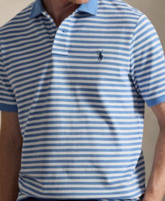 Men's Classic-Fit Striped Mesh Polo Shirt