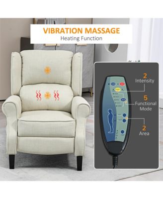 Massage Recliner Sofa with Heat Function, Remote Control,