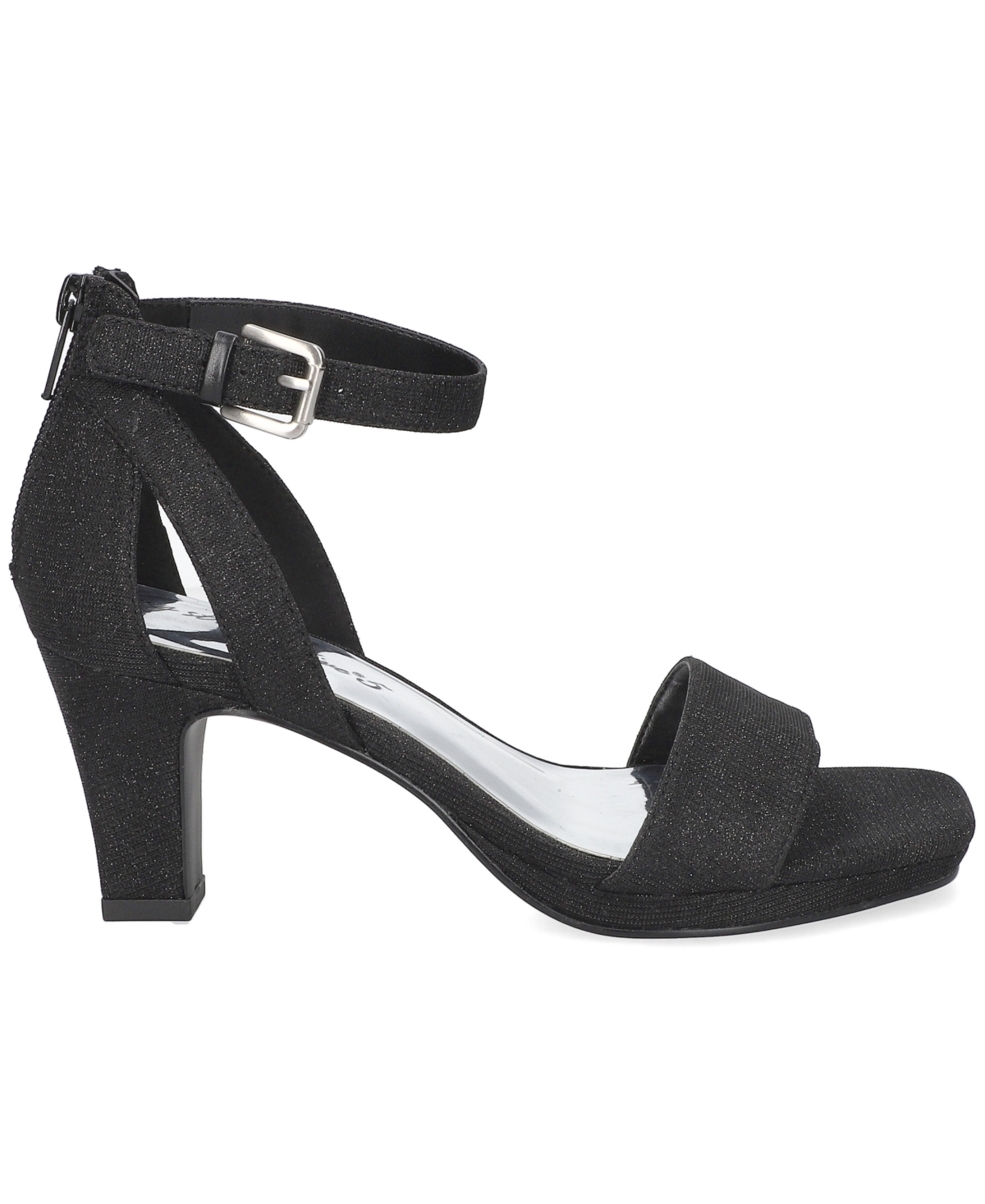 Easy Street Women's Ro Square Toe Heeled Sandals In Black