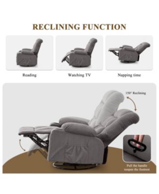 Streamdale Kneading Massage Rocker Recliner Chair with Heat, USB Port, 2 Cup Holders