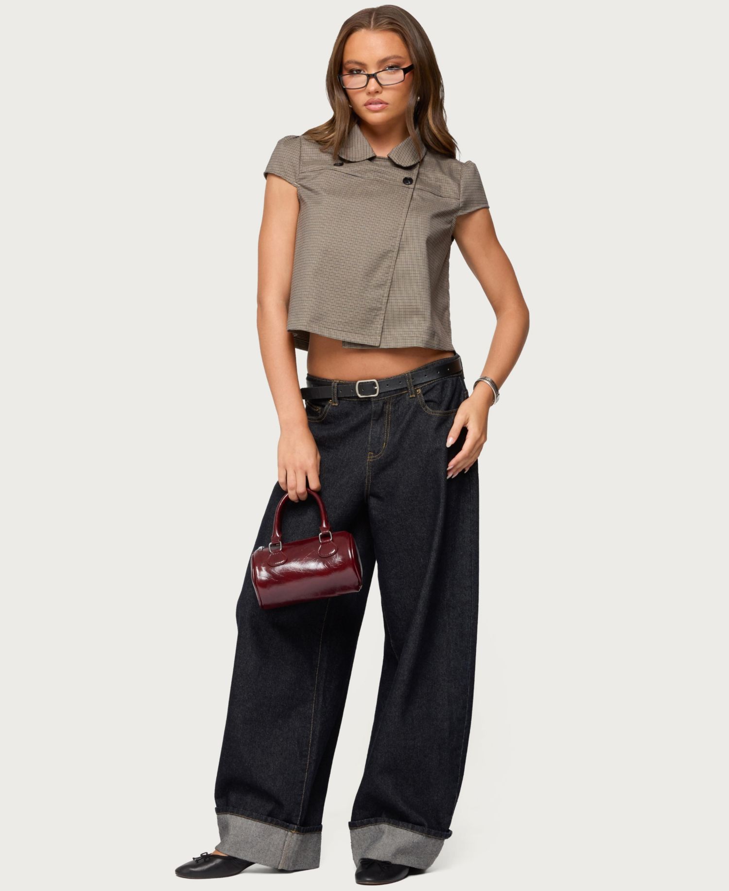 Women's Haislee Plaid Tailored Shirt