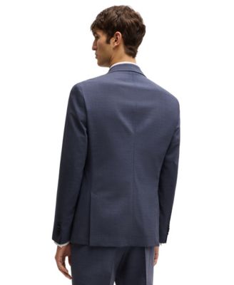 Men's Micro-Patterned Performance-Stretch Slim-Fit Suit