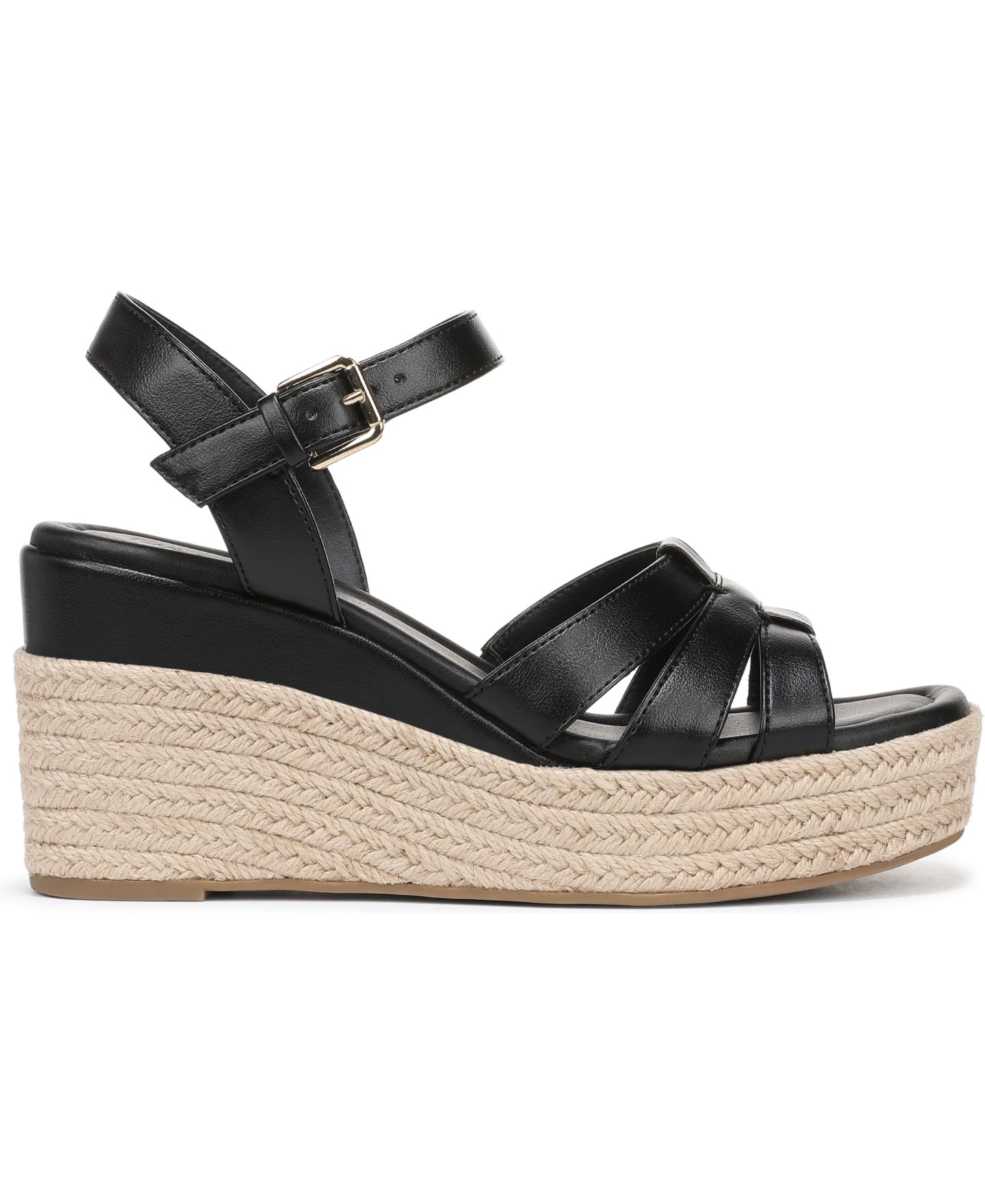 Женские сандалии LifeStride Havana Espadrille Wedge, цвет: Чёрная искусственная кожа — фото 2