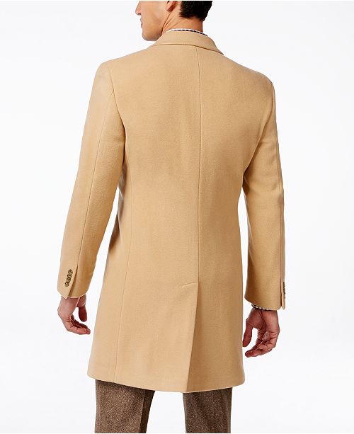 Tommy Hilfiger Addison Wool-Blend Overcoat Trim Fit & Reviews - Coats ...
