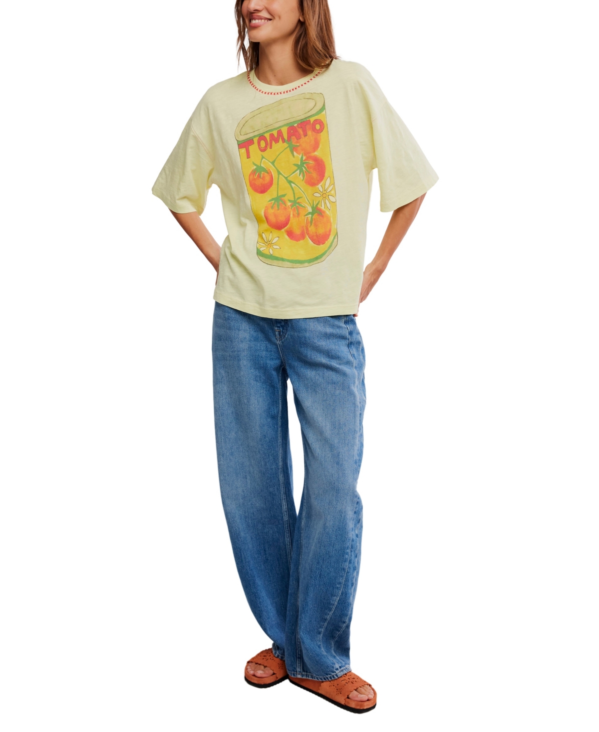 Free People Women's Spring Crewneck T-Shirt