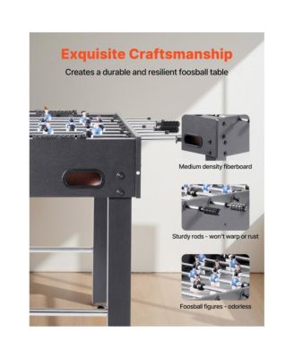 Foosball Table for Indoor Home Game Room, Standard Size Soccer Game