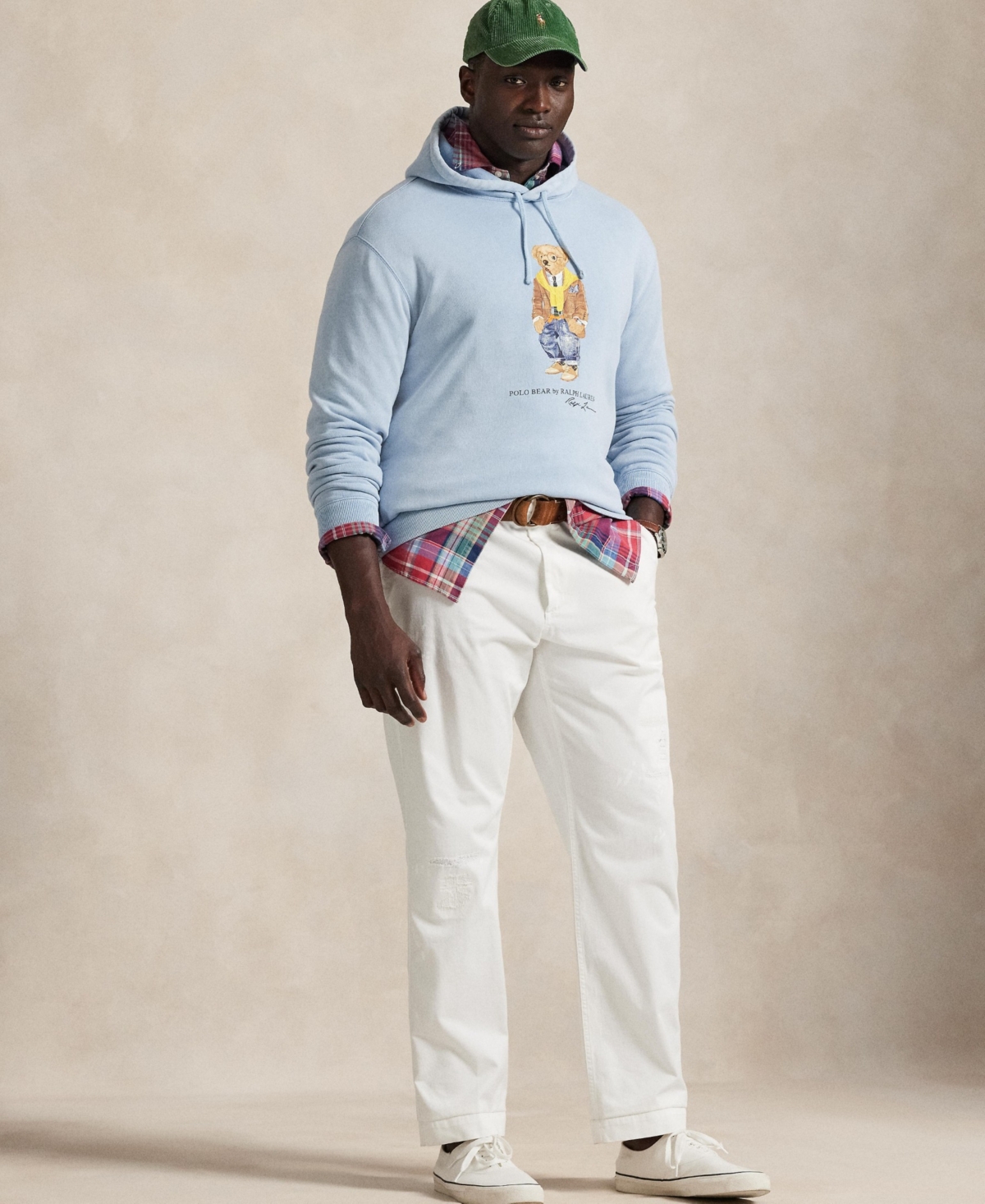 Polo Ralph Lauren Men's Big & Tall Bear Graphic Long-Sleeve Hoodie