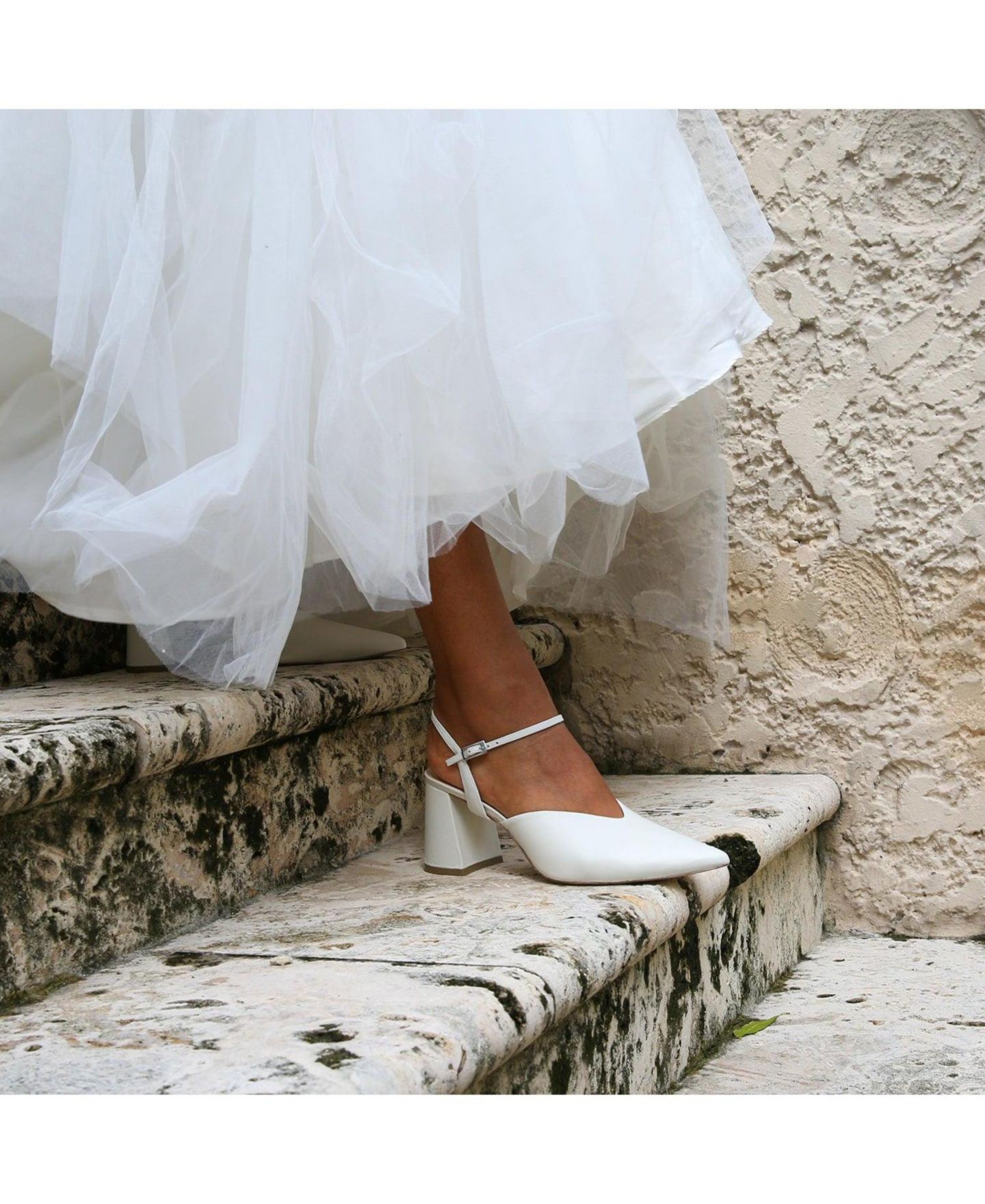 Женские сабо Alterre Amal White Customizable Bridal V, цвет: Белый — фото 2