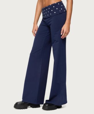 Women's Reeva Polka Dot Fold Over Pants