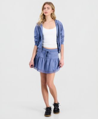 Juniors' Crochet Mini Skirt image