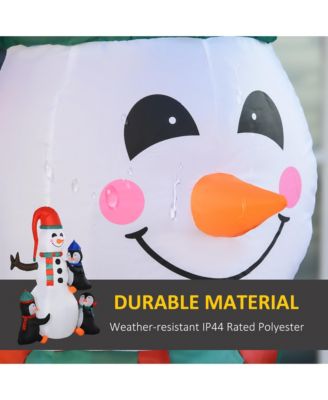 6' Lighted Snowman 3 Penguin Inflatable Yard Decor Holiday