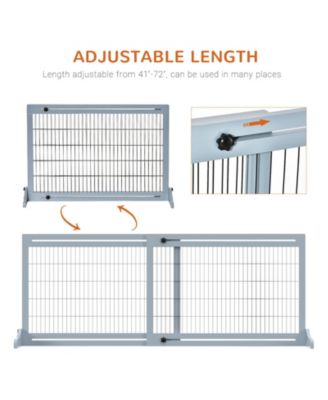 71" Slide-Adjust Freesding Pet Gate for Small Dogs Indoor