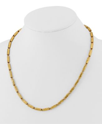 Bamboo Chain Necklace in 24k Yellow Gold