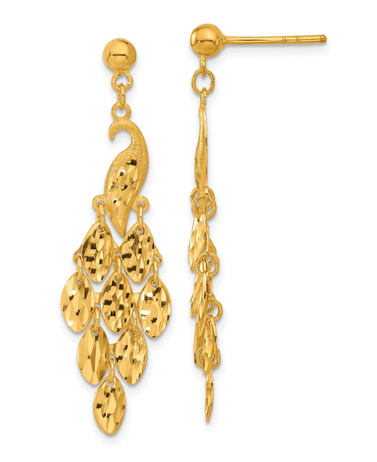 Macy's Dangle Drop Earrings in 24k Yellow Gold