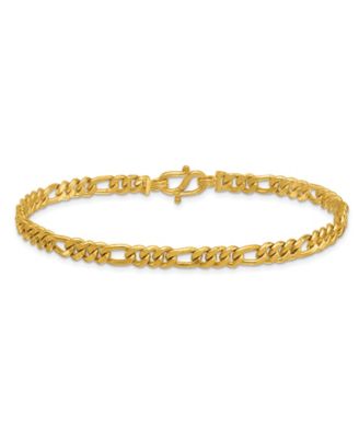 Figaro Chain Bracelet in 24k Yellow Gold