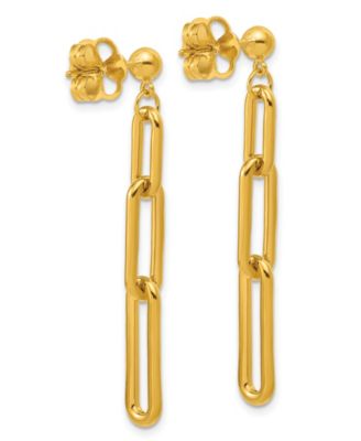 Dangle Drop Earrings in 24k Yellow Gold