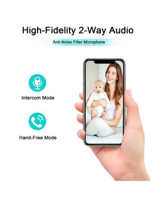 E4 Smart Wireless Security Camera 1080p HD Wi-Fi Indoor Surveillance with 2-Way Audio, Motion Detection & Night Vision