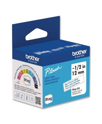 BTAG233 0.47 in. x 13.1 ft. Genuine P-Touch BTAG Label Tapes - Blue on White