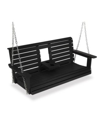 Poly Lumber 3-Seater Porch Swing, HIPS 5-Feet Bench for Outdoor Patio Garden Yard