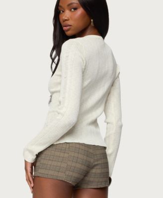 Women's Maureen Button Ribbed Knit Cardigan