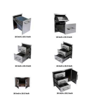 32" Built-In Gas Grill Outdoor Kitchen with Infrared Burner, Sink & Tool Set