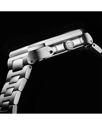 Men s Quartz Modulus 4064 Watch Brushed Steel Integrated Bracelet 43 mm Square Case