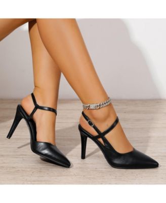  Women's Charise Wrap Around Ankle Strap Heels