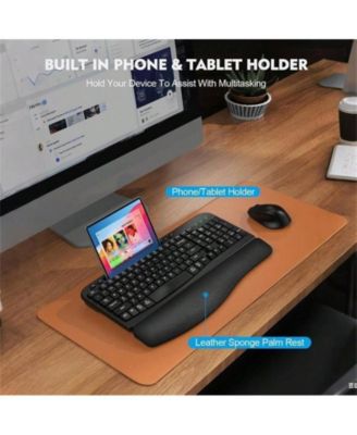 Wireless Keyboard and Mouse Combo - 2.4G Cordless Set for Computer, Laptop, PC - Black.