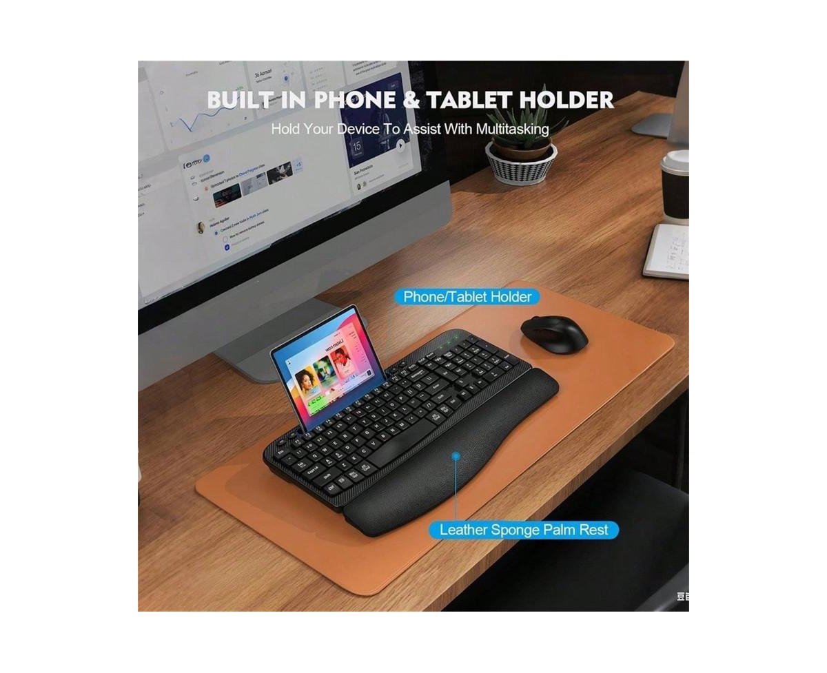 risokeys Wireless Keyboard and Mouse Combo - 2.4G Cordless Set for Computer, Laptop, Pc