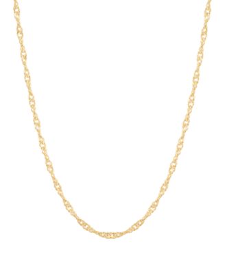 Macy's - Solid Singapore Chain Necklace in 14K Yellow Gold