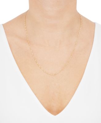 Solid Singapore Chain Necklace in 14k Yellow Gold