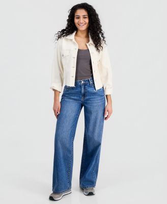 Juniors' Baggy Wide-Leg Jeans