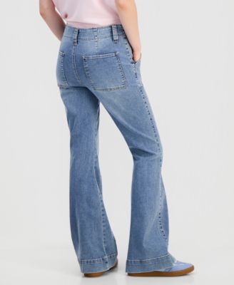 Juniors' High Rise Flare Jeans