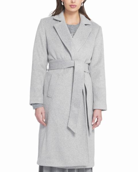 Женские куртки ELLE Collection Women's Melton Wrap Coat Belted/Wrap