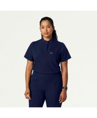 Women's Savi 1-Pocket Classic Banded Collar Scrub Top