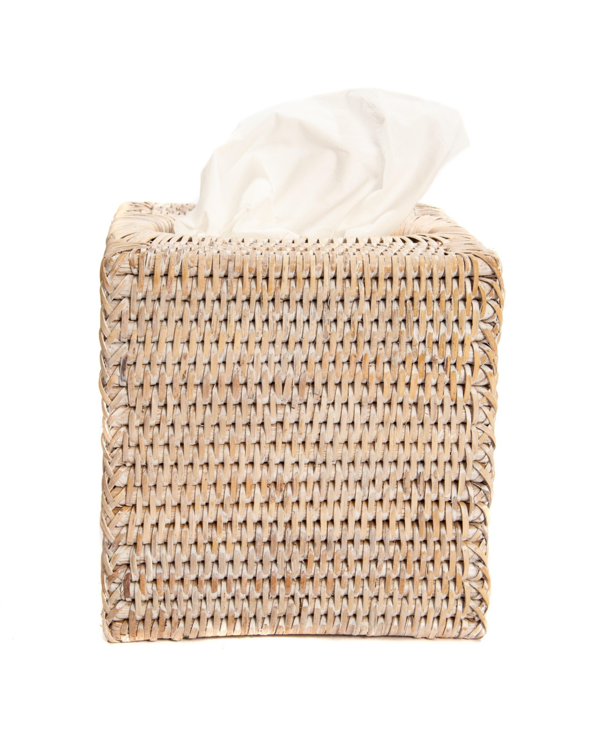 Artifacts Rattan Column Tissue Box Cover