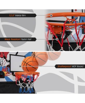 Indoor Electronic Double Basketball Game with LED Scoring and 4 Balls