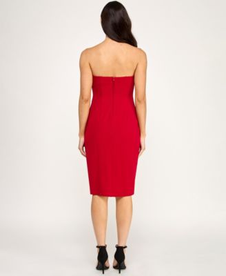 Juniors' Strapless Midi Dress with Hardware