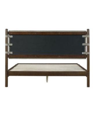 Streamdale Modern Queen Bed Frame Set with 2 Nightstands, Light Gray Wood Platform Bed