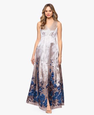 Petite Printed A-Line Long Dress