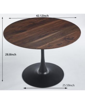 42.1" Wood Top Tulip Dining Table (Seats 4-6