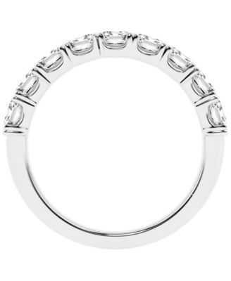 Certified Lab Grown White Diamond 9 Stone Emerald Band Ring (3 ct. t.w.) in 14k White Gold