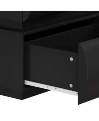 Streamdale 6-Drawer Black Dresser, Modern Wide Storage Chest (SKU:W757P235728