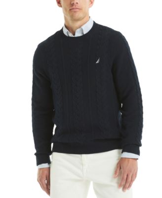 Men's Cable-Knit Crewneck Sweater