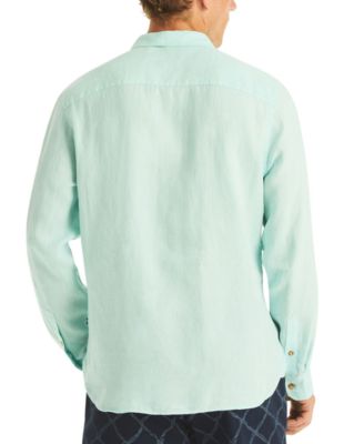 Men's Classic-Fit Spread-Collar Linen Shirt