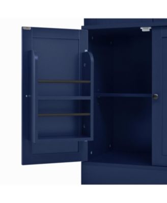Streamdale Freestanding Buffet with Hutch - Blue, 47.2x15.7x75in