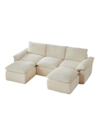 Modern corduroy cloud sofa, freely combined, comfortable sitting experience.