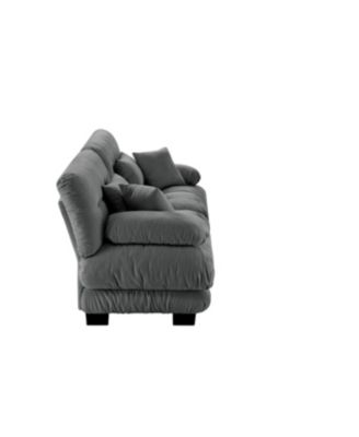 Streamdale Cloud Couch 2 Seater Chenille Sofa with Pillows, Gray