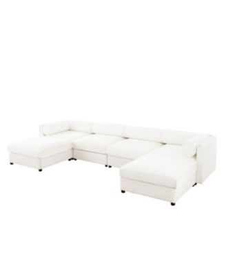 Streamdale Modular Sectional Sofa with Storage, Extra Large U Shaped White Couch